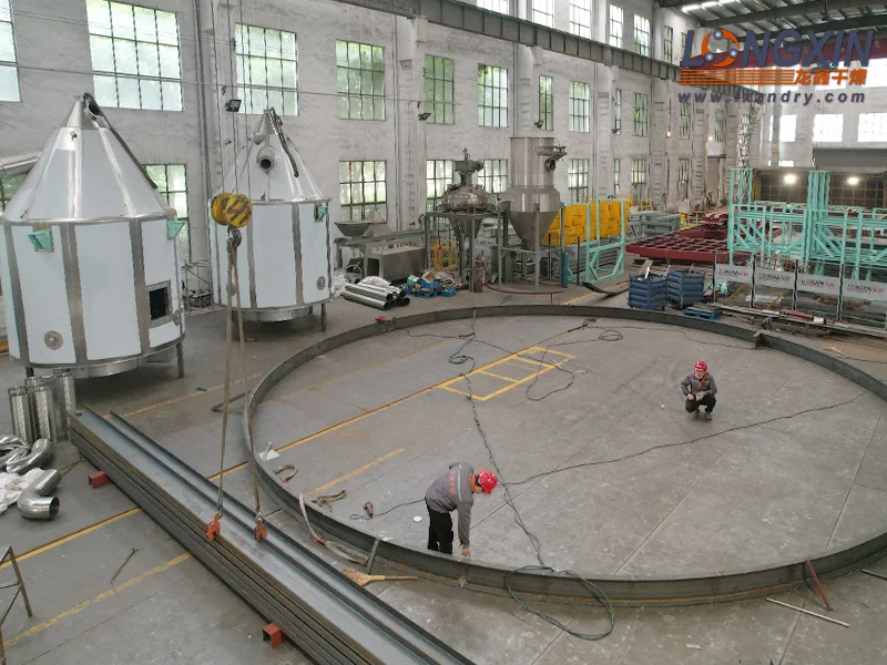 Large drying equipment assembly in Longxin’s workshop