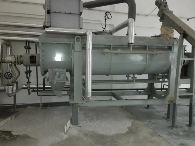 Longxin KJG-15 paddle dryer showing its vessel, support frame and drive assembly