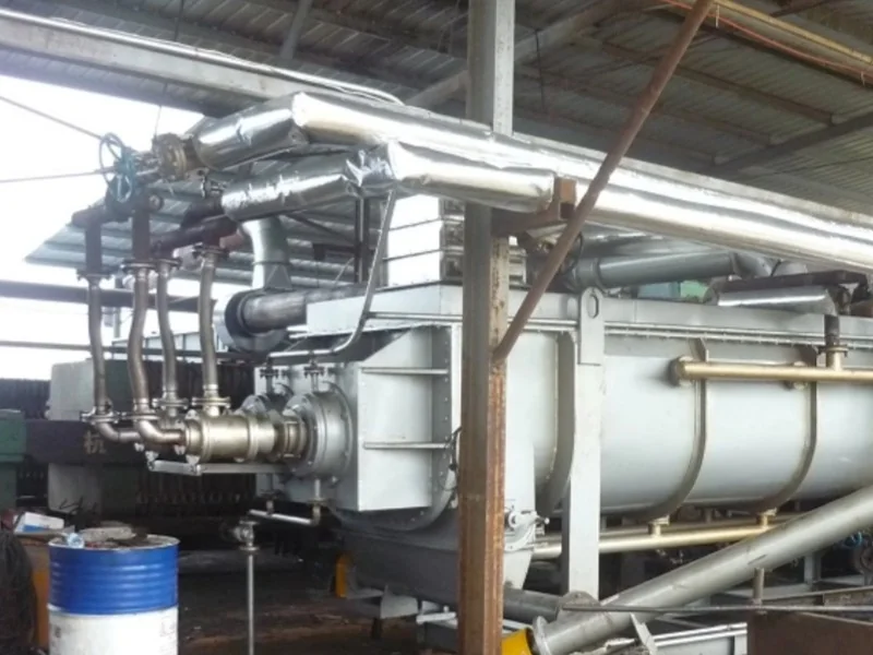 Longxin KJG-36 paddle dryer showing its vessel, support frame and drive assembly