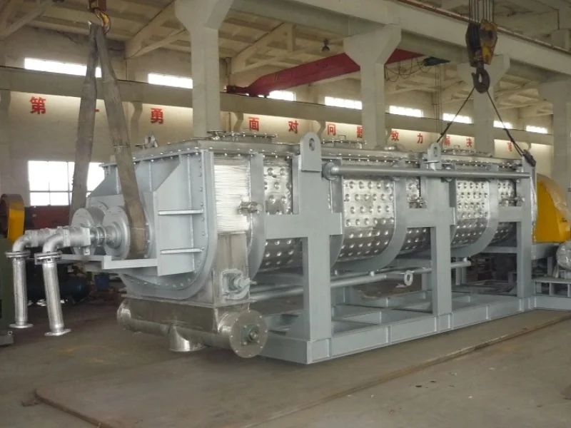 Longxin KJG-60 paddle dryer showing its vessel, support frame and drive assembly