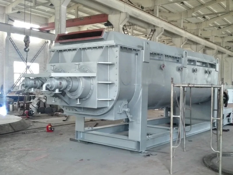 Longxin KJG-81 paddle dryer showing its vessel, support frame and drive assembly