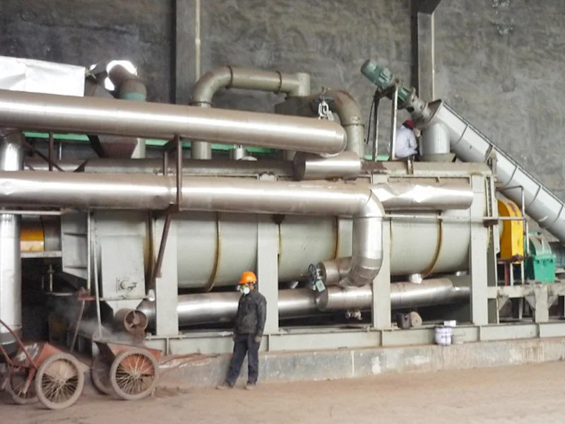 Longxin KJG-130 paddle dryer showing its vessel, support frame and drive assembly