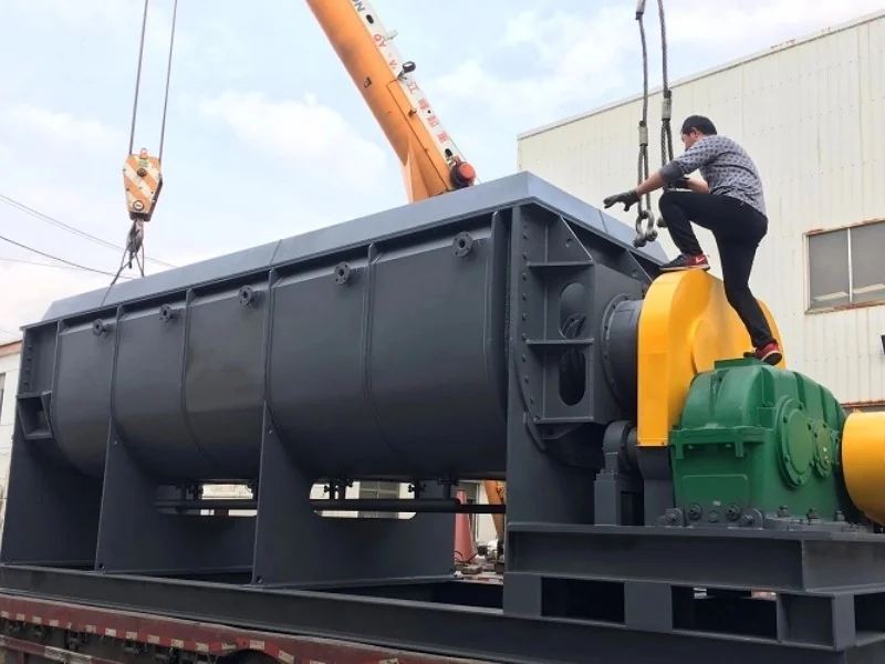 Longxin KJG-150 paddle dryer showing its vessel, support frame and drive assembly