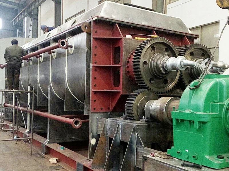 Longxin KJG-260 paddle dryer showing its vessel, support frame and drive assembly