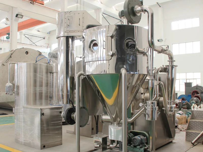 Laboratory spray dryer configured with wall cooling, air sweep and PLC control