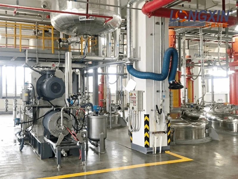 Longxin WSP-150 high-flow pin-type bead mill in a production area