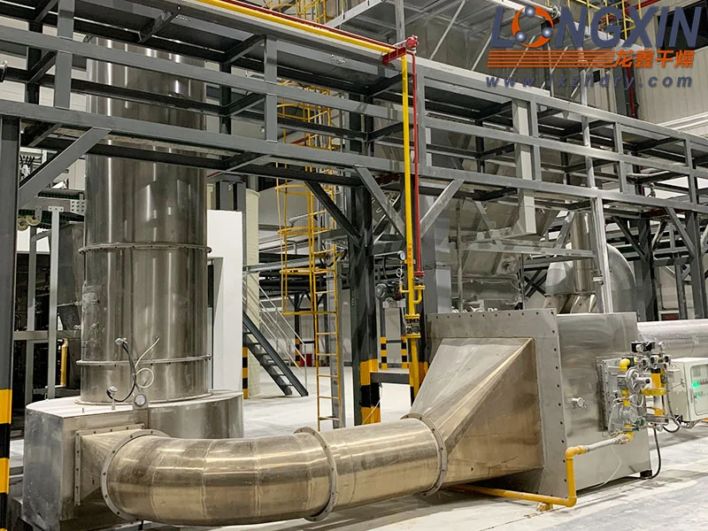 XSG spin flash drying line with air-heating equipment, ducting and process vessels
