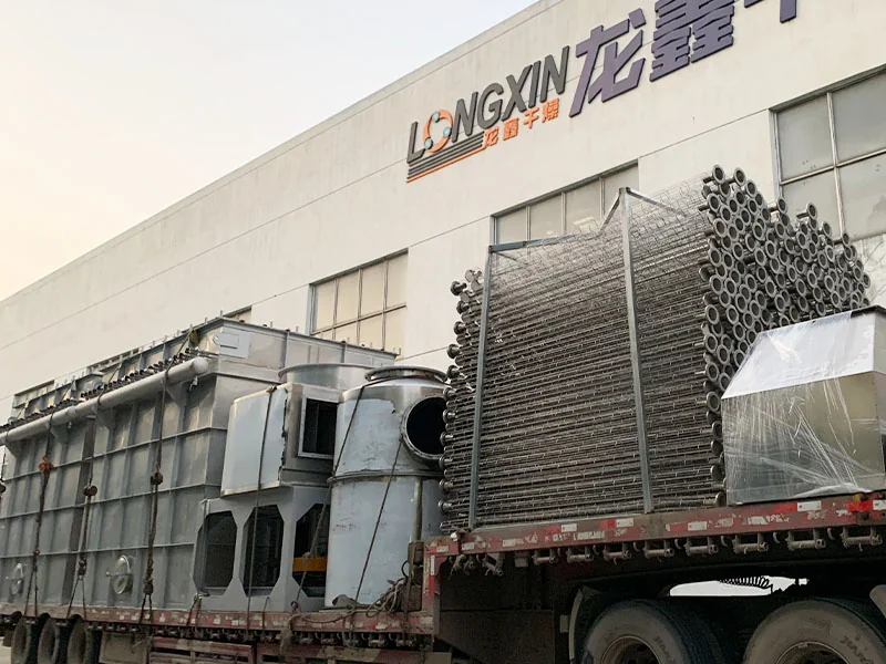 Dust collection equipment prepared for delivery outside the Longxin factory