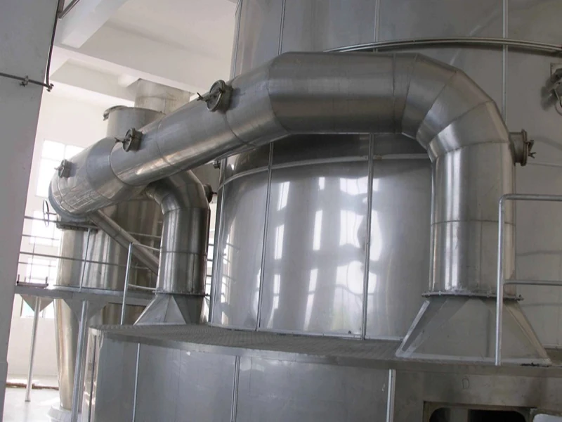 Stainless steel main drying chamber and connecting air ductwork